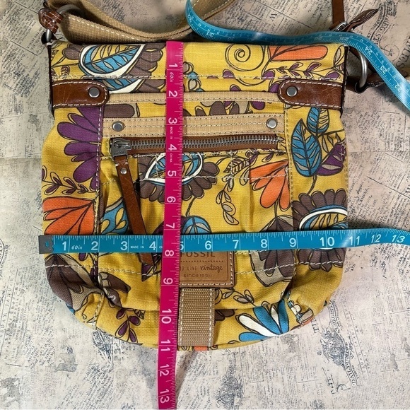 Fossil Long live Vintage 1954 crossbody bag floral printed canvas - Picture 12 of 13